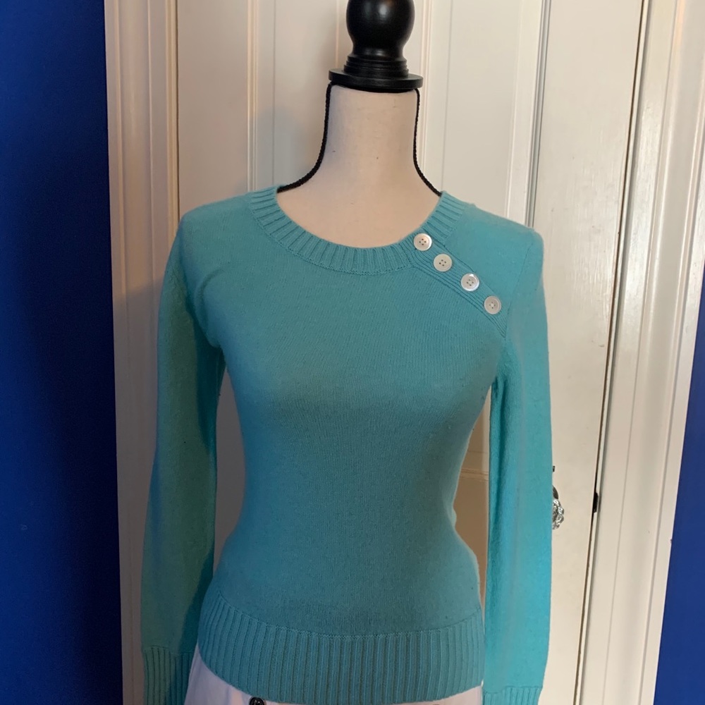 Banana Republic blue cashmere sweater - Picture 2 of 5